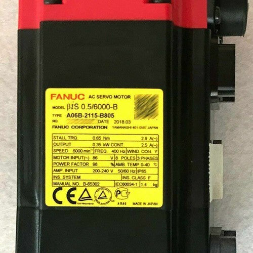 For FANUC A06B-2115-B805  servo motor Free Shipping