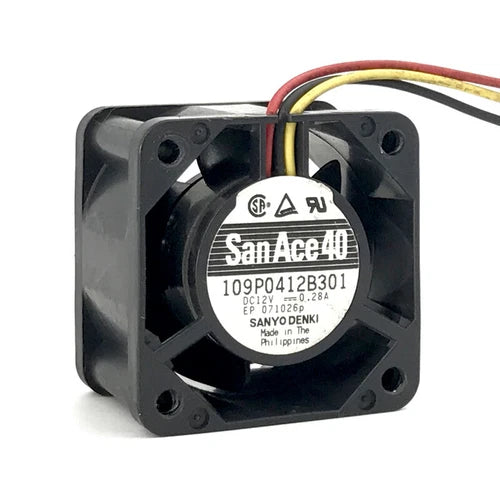 109P0412B301 12V 0.28A 4028 Double Ball Chassis Cooling Fan 3-wire