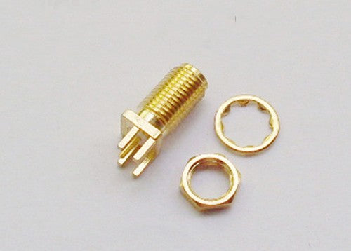 100 Pcs SMA Female Jack Nut Edge Mount PC Board PCB Receptacle Adapter Connector