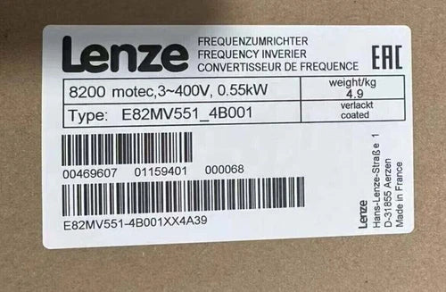 1 PC E82MV551_4B001  LENZE E82MV551-4B001 Inverter 8200 Motec 0.55kW