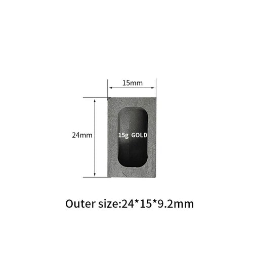 Mini Ingot Bar Graphite Mould Crucible For Melting Gold Casting Refining Silver