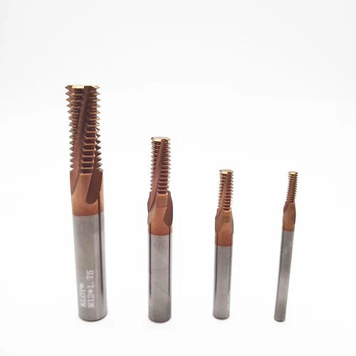 1PC  TiCN Coated Solid Carbide Thread Mill M3-M14 Spiral Helical 4-Flute  HRC60