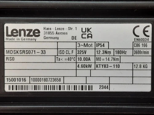 MDSKSRS071-33 Ipc  Sealed  Lenze Inverter MDSKSRS071-33