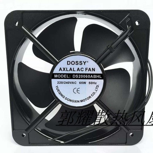 1 PCS DOSSY Axial fan DS20060ABHL AC 220-240V 20060 20CM 2 Wire cooling fan