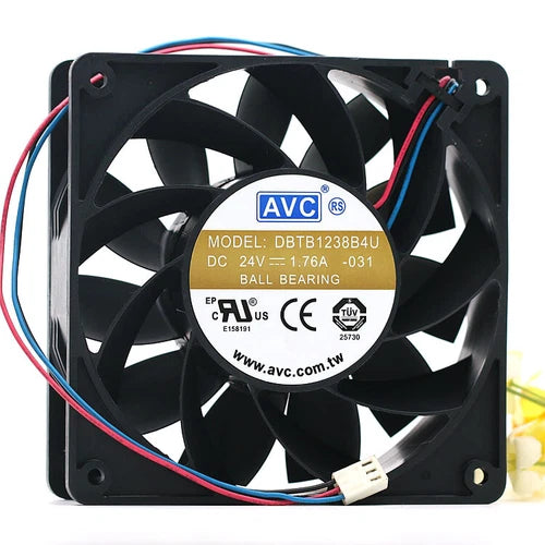 1PC   12038 3-wire 3-pin inverter DC fan DBTB1238B4U 24V 1.76A 5500RPM 12CM