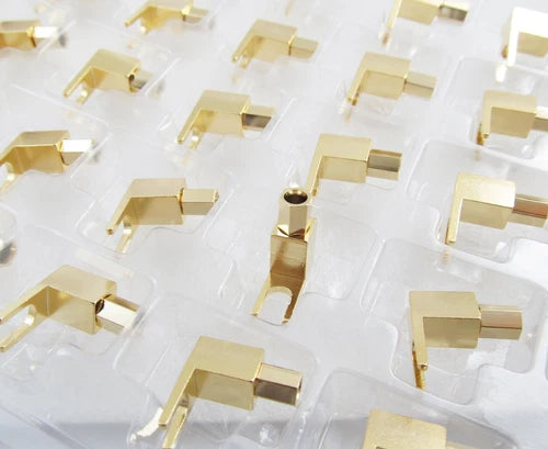 10pcs Fork plug Mcintosh Amp Eico tube Adapters Gold Plated Copper Spade Banana
