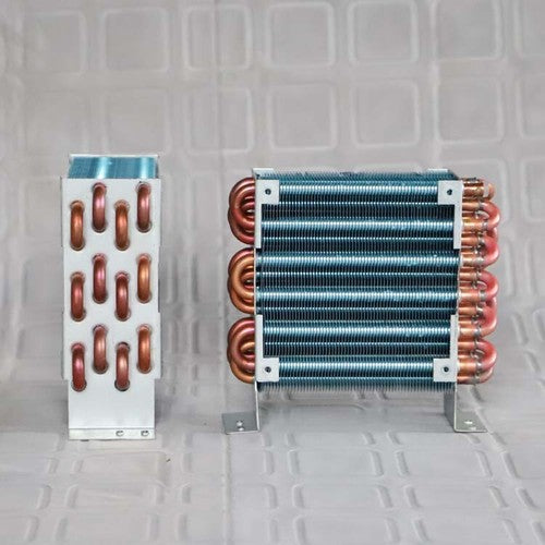 1pc CP4x6x120 condenser air-cooled copper tube aluminum fin radiator 24V fan
