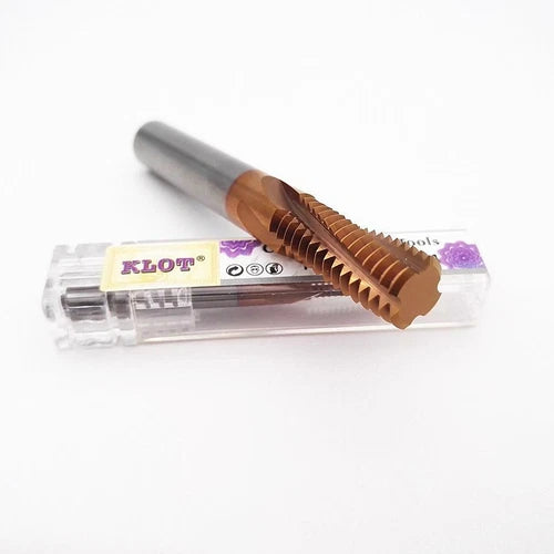 1PC  TiCN Coated Solid Carbide Thread Mill M3-M14 Spiral Helical 4-Flute  HRC60