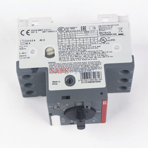 1PC ABB MS116-4.0 motor protection 2.5-4.0 A