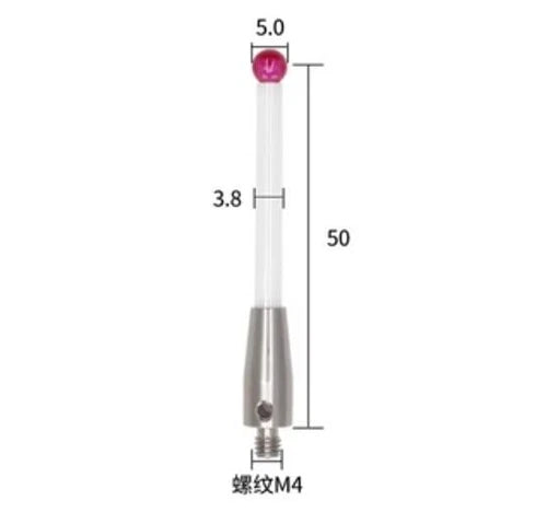 1X 5.0* 50mm*M4 A-5003-0235 Touch Probe Stylus Ruby Ball Probe Tip Ceramic Shaft