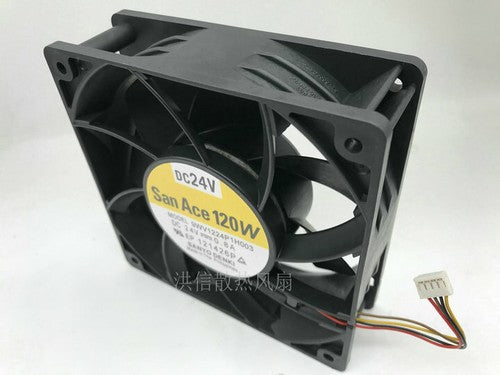 1 PCS SANYO Fan 9WV1224P1H003 24V 0.8A 12038 12CM 4 Pin Inverter cooling fan