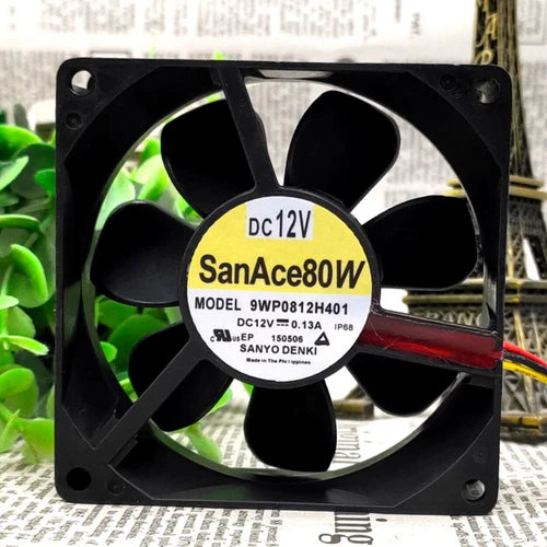1PC waterproof mute industrial cooling fan  9WP0812H401 12V 8025 0.13A 8CM
