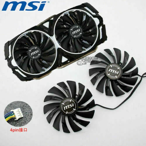 1pair ARMOR graphics fan 95mm MSI GTX1080Ti / 1080 / 1070Ti / 1070/1060 RX580