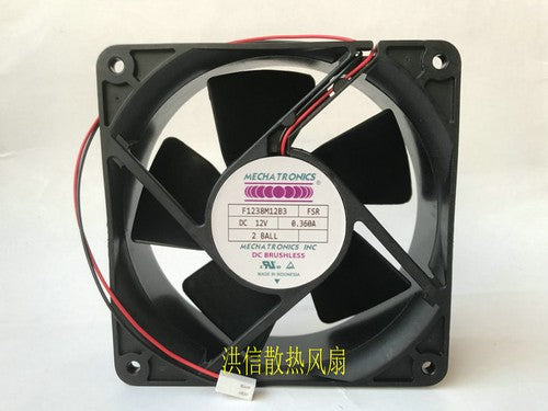 1 PCS MECHATRONICS Fan F1238M12B3 DC 12V 0.360A 12CM 12038 2 Pin cooling fan