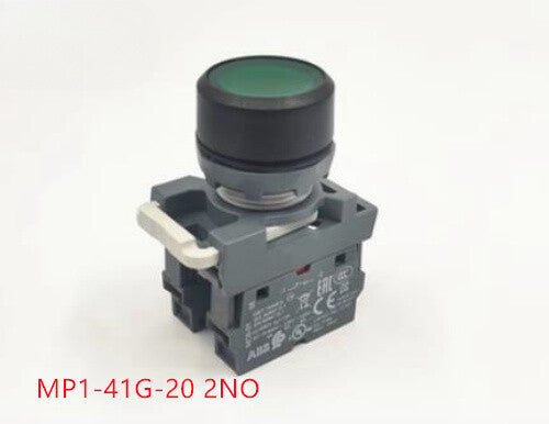 1PC  ABB Button Switch MP1-41G-20 2NO Self Reset Green
