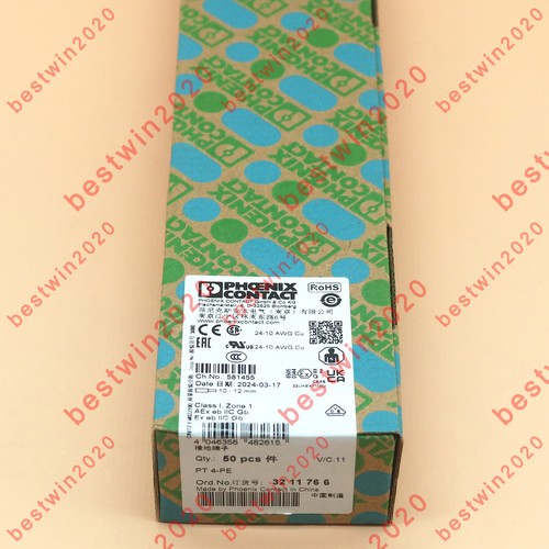 Phoenix Contact 50pc PT 4-PE 3211766 Direct plug-in grounding terminal Fast Ship