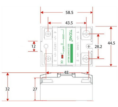 ZYG-D4820 single-phase solid state relay DC4-32V DC-AC AC24-480V 20A SSR-20DA