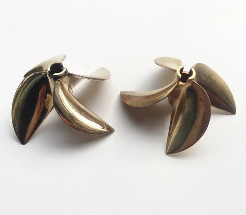 1 pair For OD RC boat 836 propeller 26cc brass prop 6717 1/4" shaft 4 blade 67mm