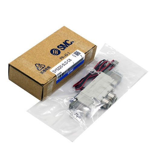 SMC SY5120-4LZD-01 5 Port Rubber Seal Solenoid Valve 220VAC