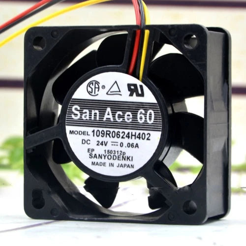 1PC  inverter mute cooling fan 109R0624H402 6cm 6025 24V0.06A