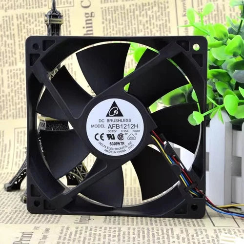 1PC  fan two-wire   AFB1212H 12V 0.35A 12CM 12025