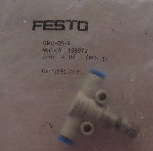 1 PCS  FESTO GRO-QS-4 193972 throttle valve