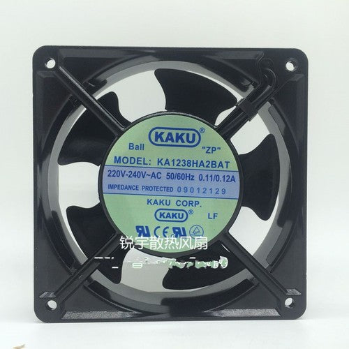 1 PCS KAKU Fan KA1238HA2BAT AC 220V 12038 12CM 2 Wire Aluminum frame fan