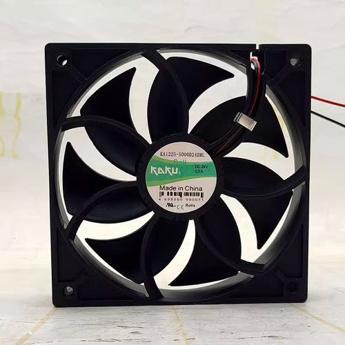1 pcs KAKU Fan KA1225-5000D24BML 24V 0.5A 12025 12CM 2 wire cooling fan