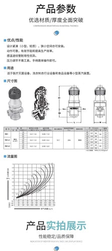 1PC FIT FOR Pressure Reducing Valve for Steam RE1 DN20 6min 3/4 Regulator Valve