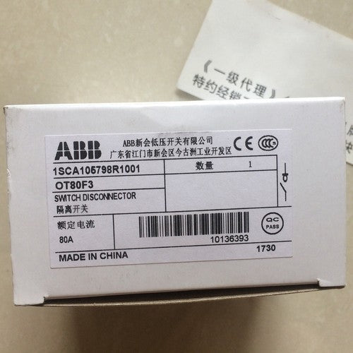 one  ABB OT80F3 1SCA105798R1001 3P 80A Fast Shipping