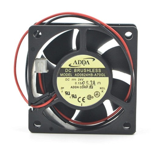 1 PCS ADDA FAN AD0624HB-A70GL DC 24V 0.15A 6025 6CM 2 pin cooling fan