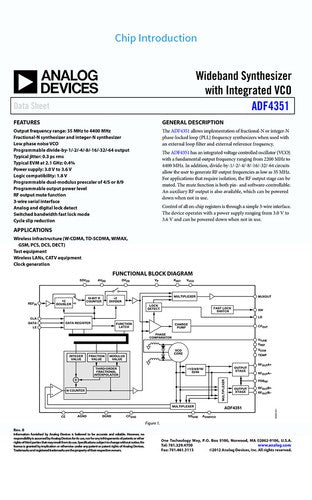 ADF4351 35M-4.4GHz RF Signal Source Phase-Locked Loop Module Broadband