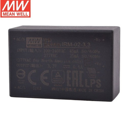 Mean Well IRM-02 switching power supply 3.3V5V9V12V24V pin type 2W AC-DC module