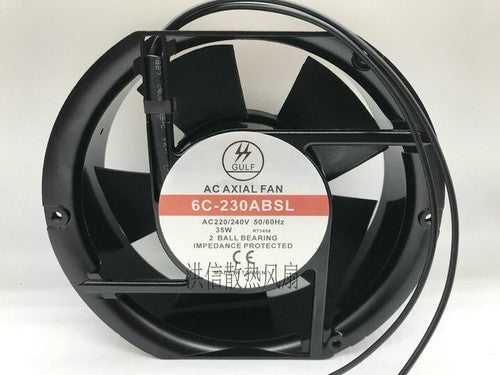 1 PCS GULF Fan 6C-230ABSL AC 220/240V 17CM 17251 2 wire Axial fan Cooling fan