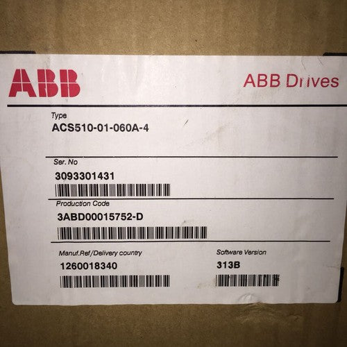 One  Abb Inverter ACS510-01-060A-4 3P AC380V~480V 30KW Free shipping