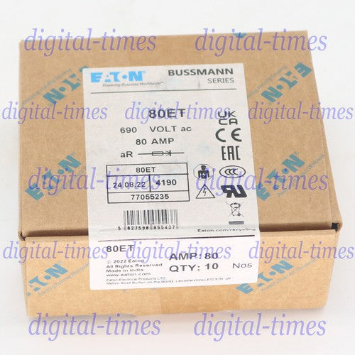 10PC  Fuse Bussmann Eaton BS88:4 80ET 80A 690V Free shipping#LJ