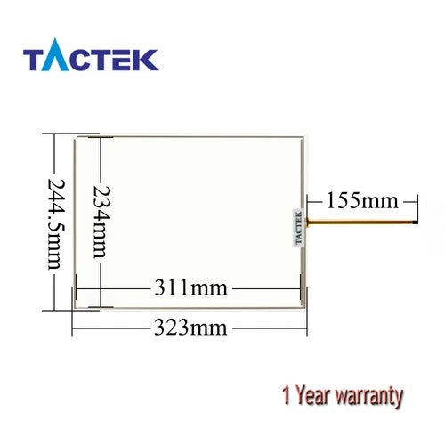 1X for T010-1201-X131/01 4 Wires Panel Glass Digitizer 15" Inch Touch Screen