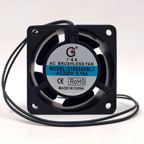 1 PCS GTT Axial flow Fan GT6030HBL2 AC220V 60*60*30mm metal frame Fan