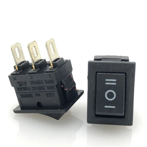 5PCS 3A 250VAC Rocker Switch 15*10MM    RS601H 3Pins 3 Positons