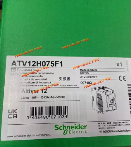 Schneider Electric ATV12H075F1 Variable Frequency Drive 0.75kW 1HP