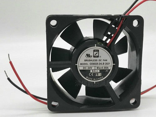 1 PCS ORION FANS Fan OD6025-24LB DC24V 0.08A 6025 6CM 2 Wire cooling fan