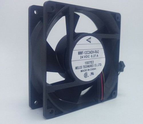 Mitsubishi MMF-12C24DH-RA2 DC24V 0.27A 12CM 12038 3-pin double ball inverter