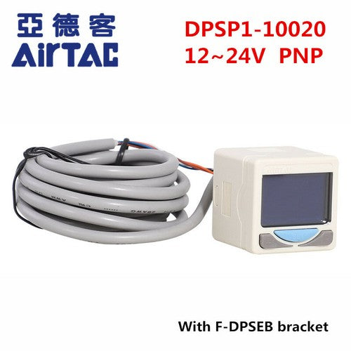 AirTAC Digital Display Pressure Switch DPSP1-10020 12~24V PNP F-DPSEB bracket