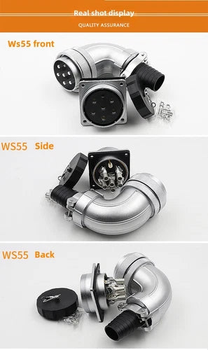 1PC  Ation Industry Bent Pressure Plug Square Socket WS55 53-pin 10A+25A 500V