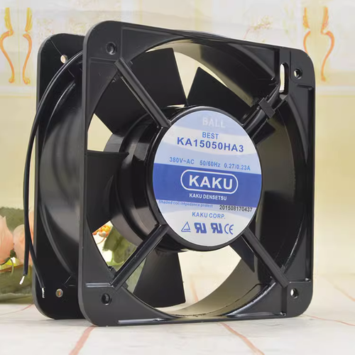 1 PCS KAKU Fan KA15050HA3 AC380V 150*150*50MM 2 wire Aluminum frame fan