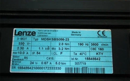 1 PC MDSKSBS056-23  LENZE MDSKSBS05623 Servo Motor