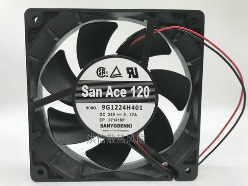 1 PCS SANYO Fan 9G1224H401 DC24V 0.17A 120*25MM 2 Wire