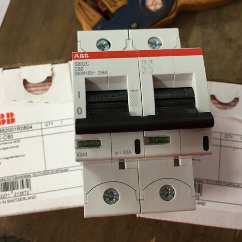 one  S802C-C80 ABB Miniature Circuit Breaker Free ship