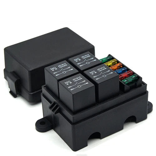 With 4 relay terminals Line retrofit engine compartmen 40A Automobile safety box