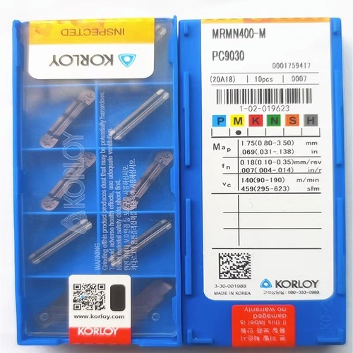 10pcs/Box KORLOY MRMN400-M PC9030 Carbide Inserts Grooving Blade